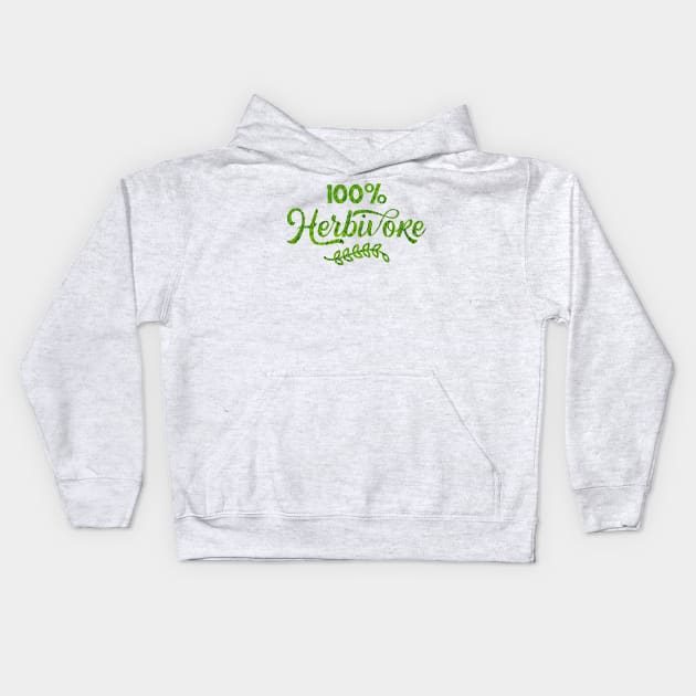 100 pourcent herbivore Kids Hoodie by ChezALi